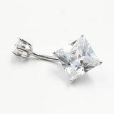 925 Silver Navel Piercing CZ Belly Button Ring Sexy Body Jewelry