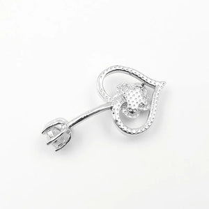 925 Silver Rose Belly Button Rings Wedding Body Jewelry