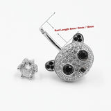 925 Silver Navel Piercing Zircon Belly Button Ring Panda Belly Rings