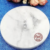 925 Silver Navel Ring Double CZ Belly Button Piercing