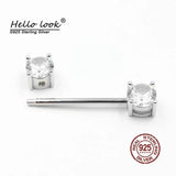 925 Silver Nipple Ring Zircon Tongue Lip Piercing Ear Bone Rings