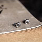 925 Silver Owl Stud Earrings Punk Animal Unisex Ear Piercing