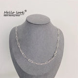 925 Silver Frosted Classic Chain Necklace Wedding Jewelry