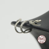 925 Silver Snake Earcuff Gothic Clip Earrings