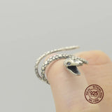 925 Silver Snake Earcuff Gothic Clip Earrings