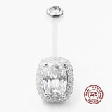 Yellow Zircon Navel Piercing 925 Sterling Silver Belly Ring