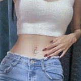 Butterfly Navel Piercing 925 Silver Belly Botton Piercing