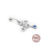 Butterfly Navel Piercing 925 Silver Belly Botton Piercing