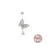 Butterfly Navel Piercing 925 Silver Belly Botton Piercing
