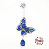 Butterfly Navel Piercing 925 Silver Belly Botton Piercing
