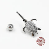 Turtle Navel Piercing 925 Silver Belly Button Ring Body Jewelry