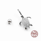 Turtle Navel Piercing 925 Silver Belly Button Ring Body Jewelry