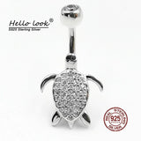 Turtle Navel Piercing 925 Silver Belly Button Ring Body Jewelry