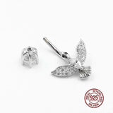 925 Silver Eagle Belly Ring with Zircon Navel Piercing