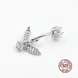 925 Silver Eagle Belly Ring with Zircon Navel Piercing