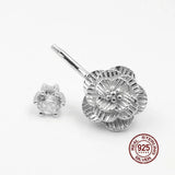 925 Silver Flower Navel Ring Belly Button Piercing