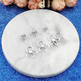 Flower Belly Button Ring 925 Sterling Silver Navel Piercing Wedding Body Jewelry