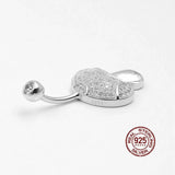 925 Silver Mushroom Navel Piercing Belly Buttton Ring Body Jewelry