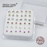 925 Silver Nose Ring Set Septum Nostril Body Jewelry