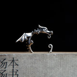 Punk Dragon Ear Clips 925 Sterling Silver Ear Cartilage Cuff Gothic Street