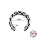 Punk Octopus Tentacle Clip Earring Gothic 925 Sterling Silver Earcuff