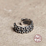 Punk Octopus Tentacle Clip Earring Gothic 925 Sterling Silver Earcuff