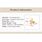 Punk Snake Ear Cartilage Nails 925 Sterling Silver Tragus Piercing Stud Earrings