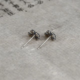 925 Silver Cross Stud Earrings Unisex Piercing Silver Stud Earring