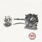 Zircon Navel Piercing 925 Sterling Silver Belly Ring for Women