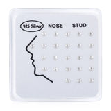 Star Nose Piercing Studs Set 925 Sterling Silver Body Jewelry