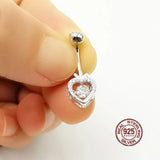 Strawberry Navel Piercing Silver 925 Belly Button Rings Zircon Charms