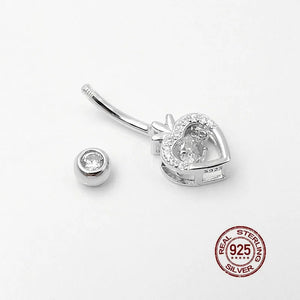 Strawberry Navel Piercing Silver 925 Belly Button Rings Zircon Charms