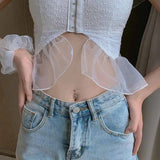 925 Silver Swinging Zircon Charms Belly Button Ring