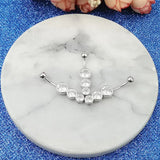 Sexy Zircon Navel Piercing 925 Silver Belly Ring