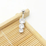 Sexy Zircon Navel Piercing 925 Silver Belly Ring