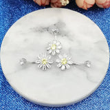 Zircon Daisy Navel Piercing 925 Sterling Silver Belly Buttton Rings