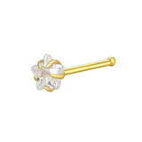 24Pcs 925 Sterling Silver Cz Zircon Star Love Heart Nose Rings & Studs