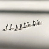 8Pcs 925 Sterling Silver Nose Studs with CZ Zircon Piercing
