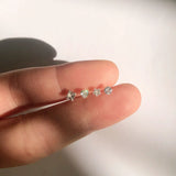 8Pcs 925 Sterling Silver Nose Studs with CZ Zircon Piercing