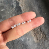 8Pcs 925 Sterling Silver Nose Studs with CZ Zircon Piercing