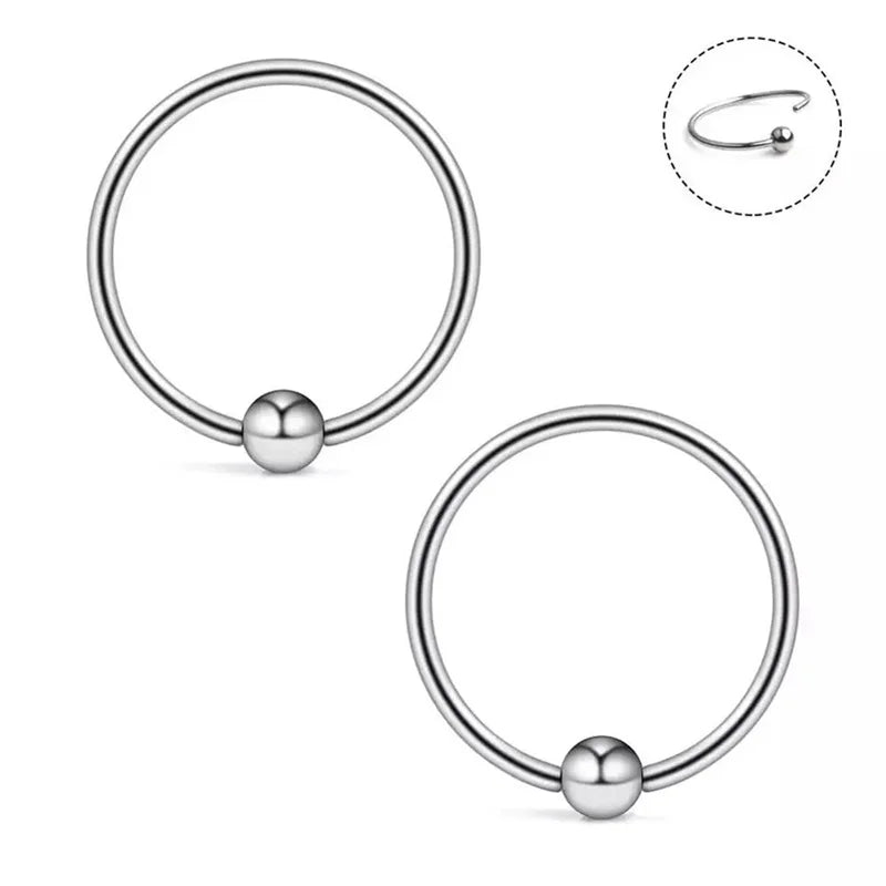 925 Sterling Sliver Character Joker Hoop Nose Ring