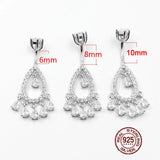 925 Sterling Silver Zircon Tassel Navel Ring