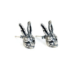 Rabbit Stud Earrings 925 Sterling Silver Gothic Ear Pin Jewelry