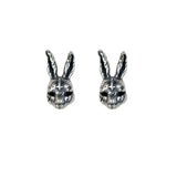 Rabbit Stud Earrings 925 Sterling Silver Gothic Ear Pin Jewelry
