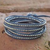 Hematite Beads Wrap Bracelet Vintage 5 Strands Bracelets Bohemian Jewelry