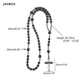 Hematite Blessing Rosary with Cross Pendant Religious Jewelry