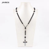 Hematite Blessing Rosary with Cross Pendant Religious Jewelry