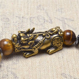 Hematite Tiger Eye Fengshui Pixiu Bracelet 10mm