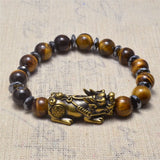 Hematite Tiger Eye Fengshui Pixiu Bracelet 10mm