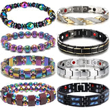 Hematite Magnetic Therapy Bracelet Lymph Drainage Detox Slimming Bracelet